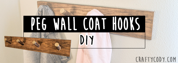 DIY: Peg wall coat hooks